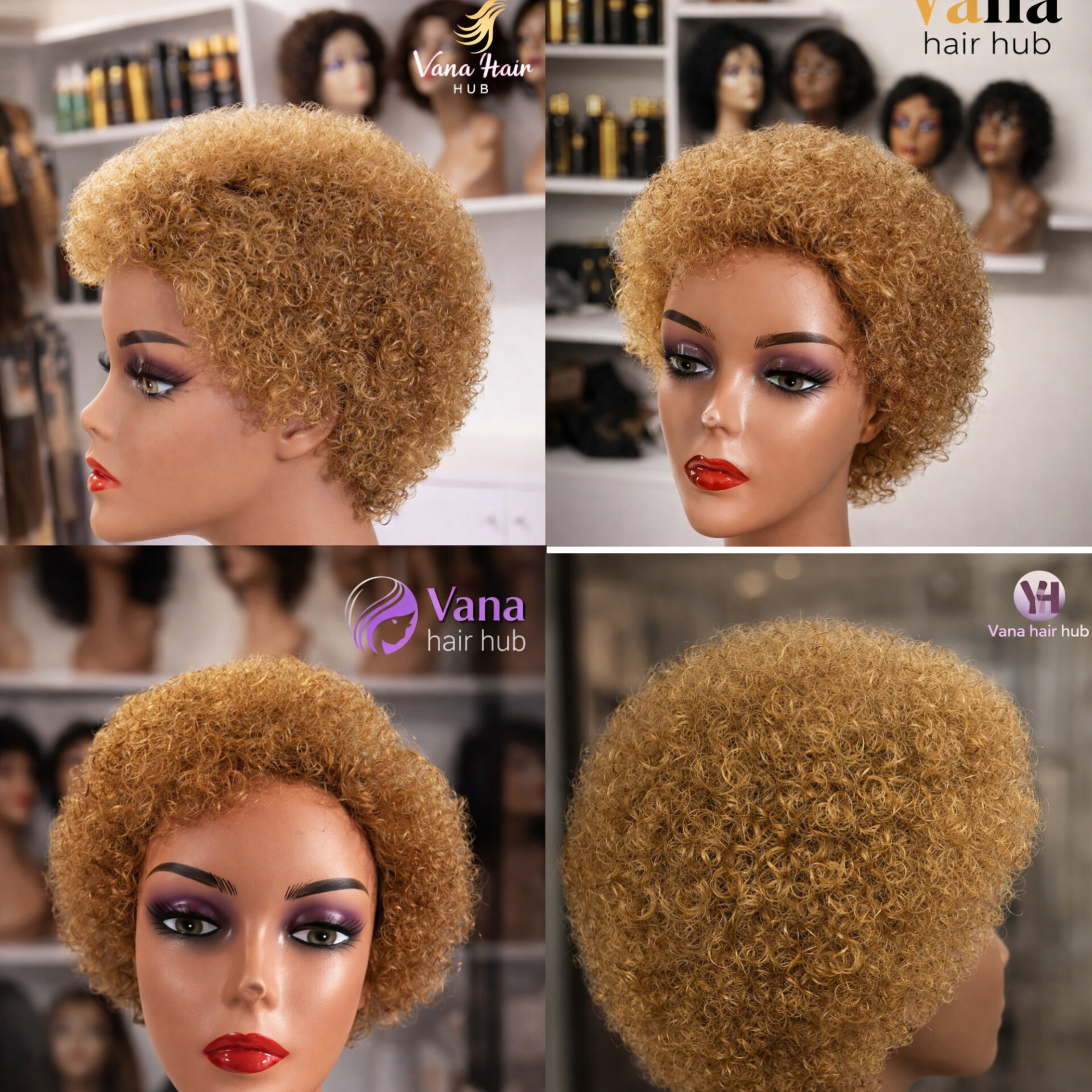 afro coloured wig