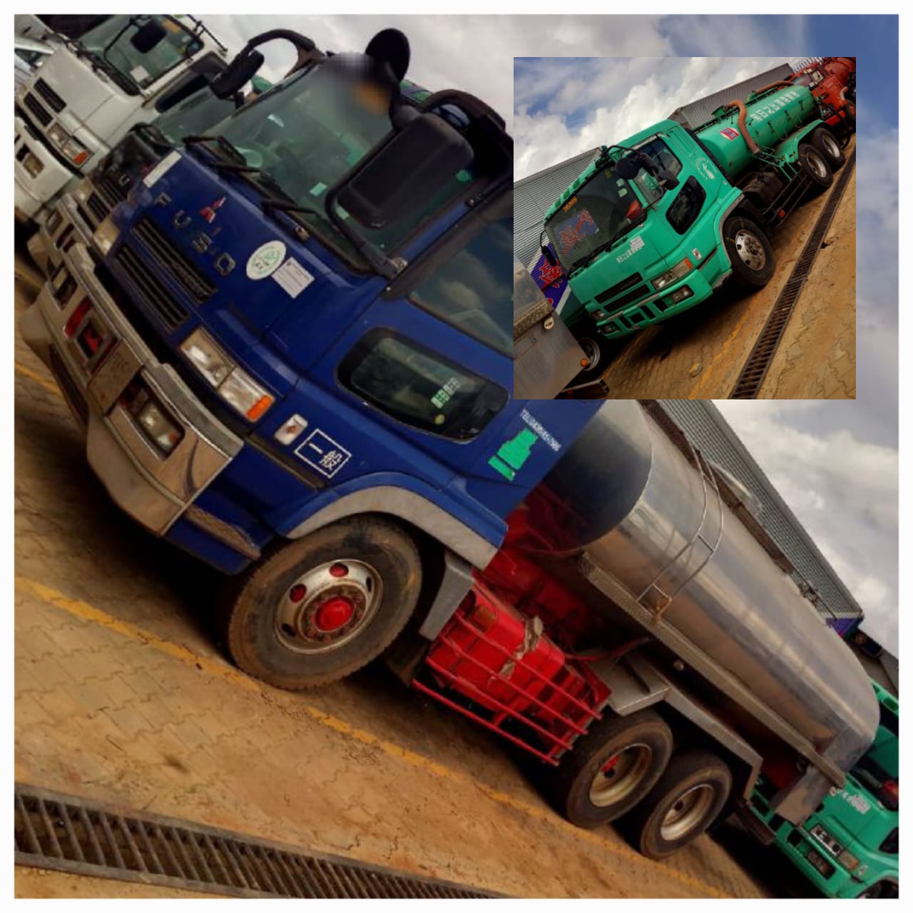 Fuso super great milk tanker 10000Ltrs and sewage tanker available
