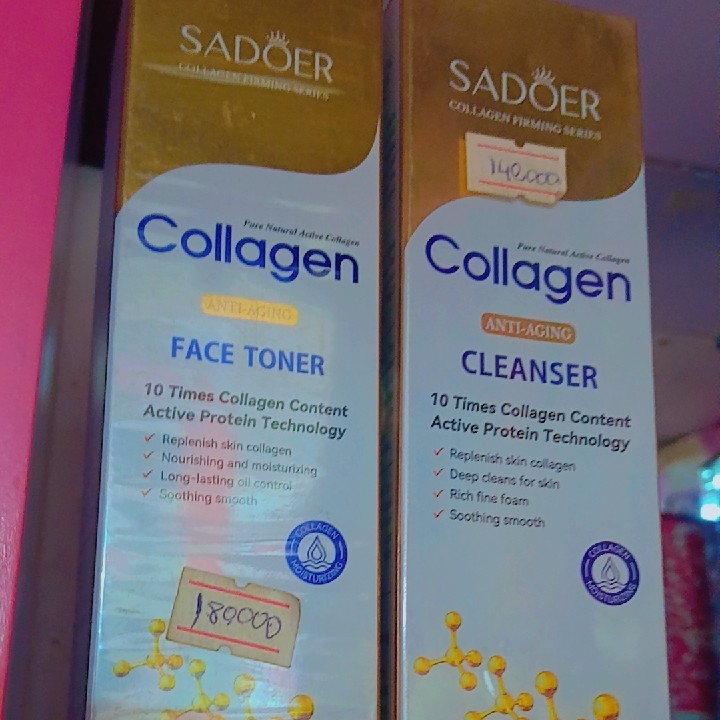 collagen face toner and cleanser