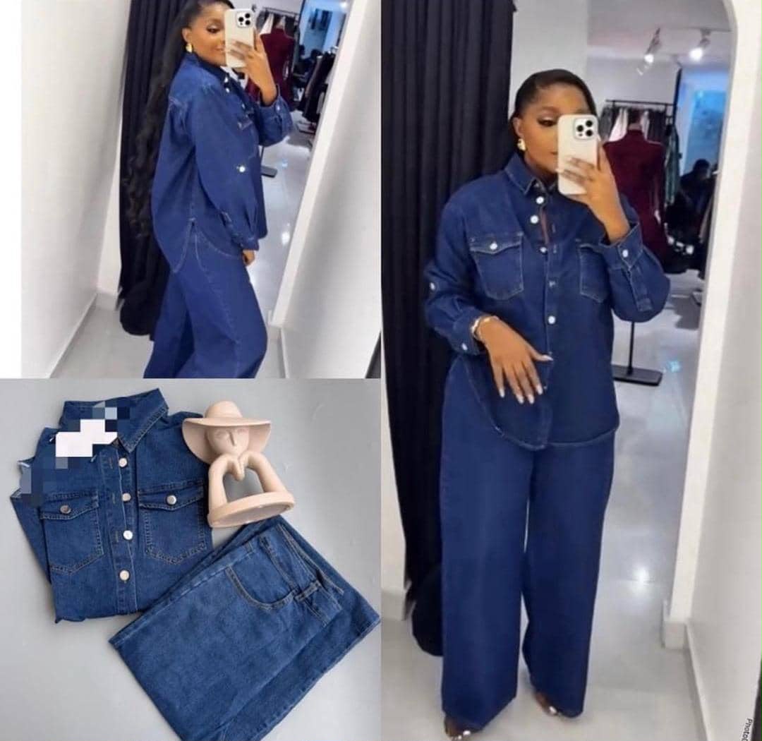 Two piece denim outfit