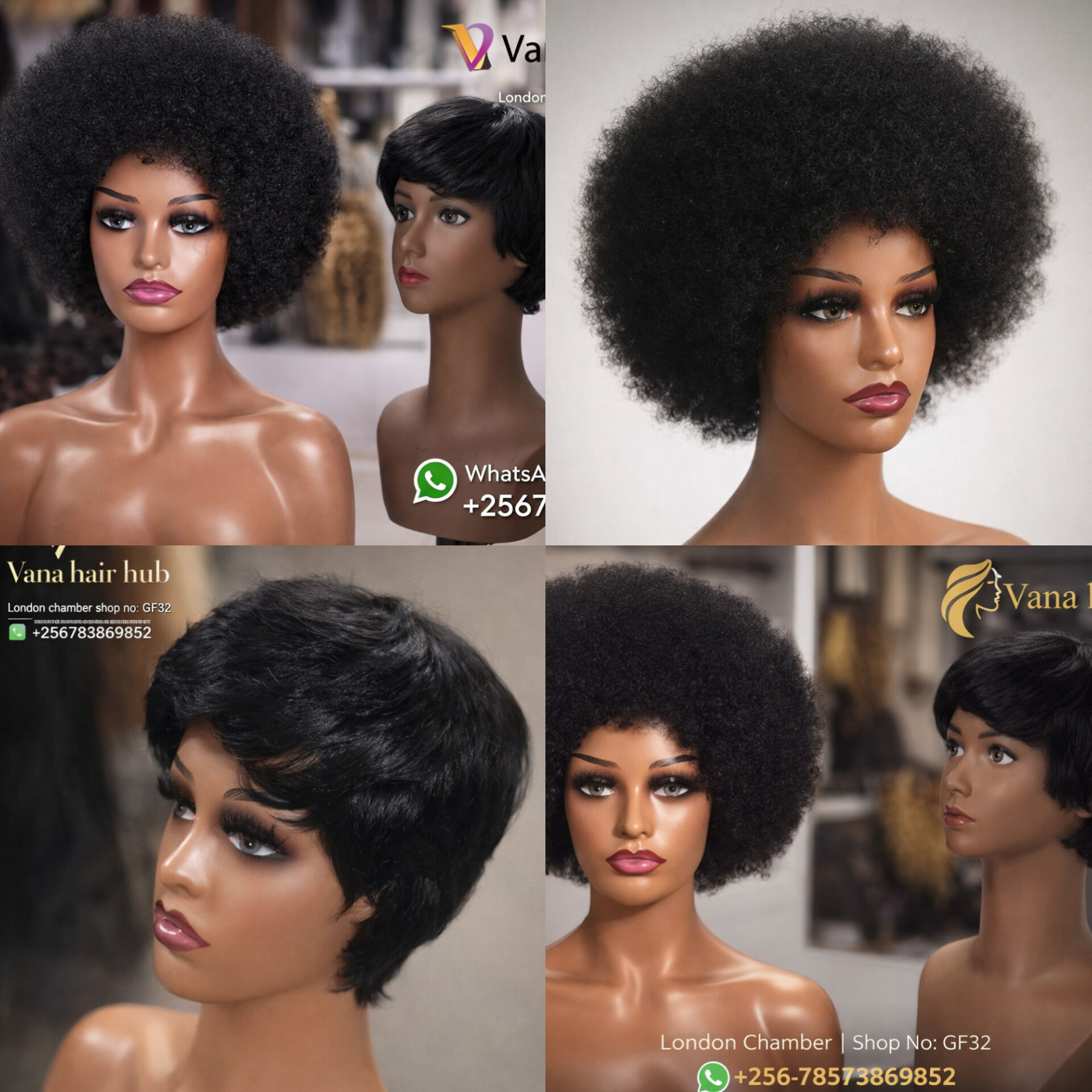 two synthetic wigs available both at 70k